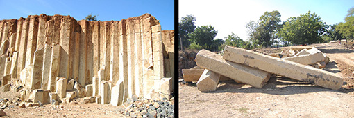 lavasten basalt søjler natursten