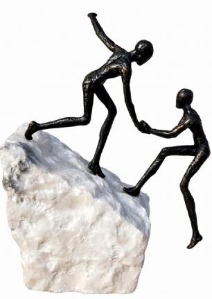 2 bjergbistigere i bronze