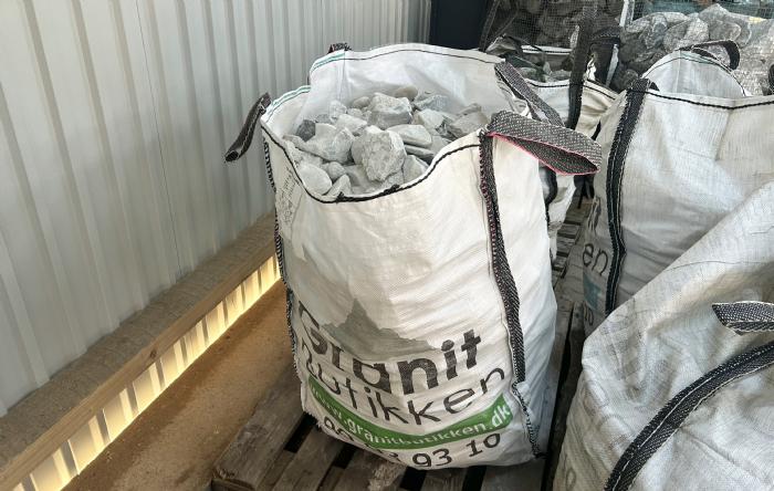 salg af 500 kg små sprængstykker 5-12 cm