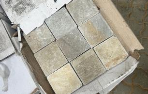 Albino skifer mosaik restparti