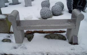 Bænk Barok rosa granit