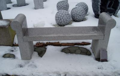 salg af Bænk Barok rosa granit