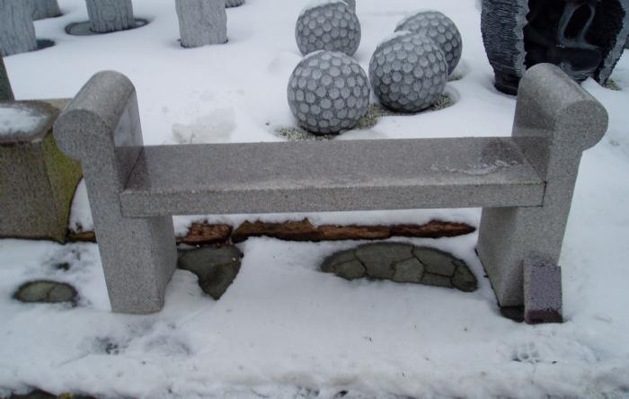 salg af Bænk Barok rosa granit