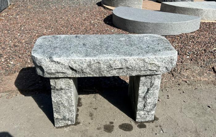 salg af Bænk grå granit med poleret sæde