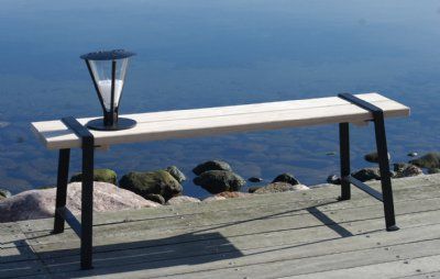 Bænk Stilling ask/sort