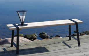 Bænk Stilling ask/sort