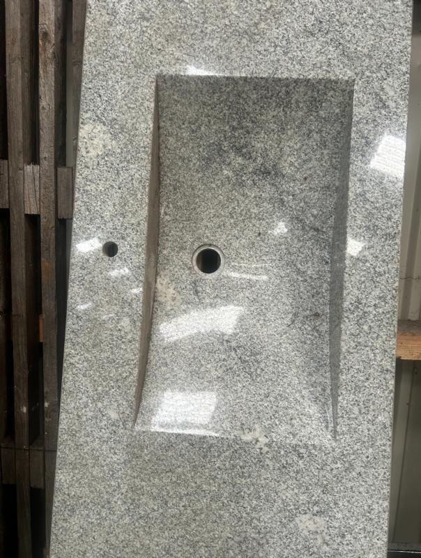 salg af Bordplade m. dobbeltvask Wiscon White