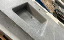 gråsort slebet vask