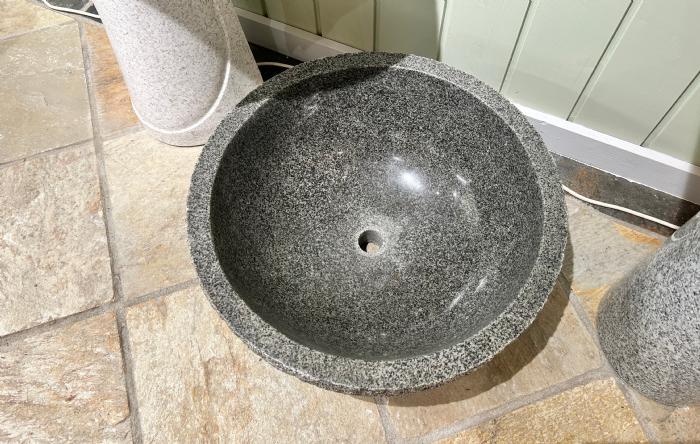 salg af Bowl granit vask gråsort