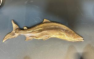 Bronze fisk flad model