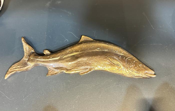 salg af Bronze fisk flad model