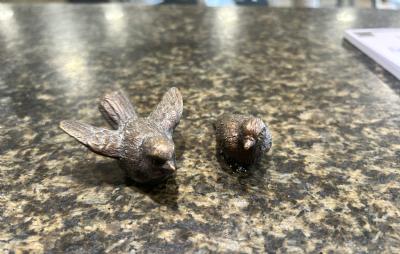 salg af Bronze fuglepar mini