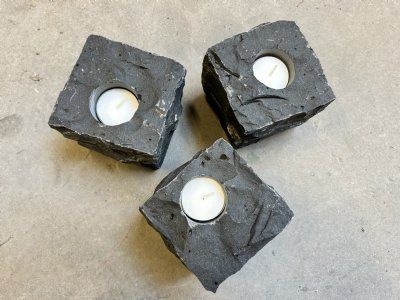 Chaussesten fyrfad sort basalt