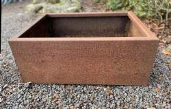 corten kasse aflang med bund