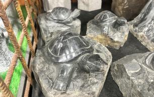 Dyr i basalt blok