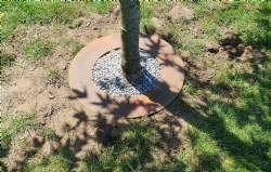 Corten plantering med grus lille