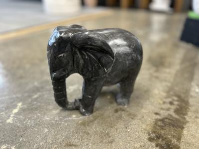 salg af Sort marmor elefant, L. 20 cm