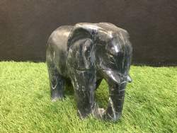 Køb Sort marmor elefant, L. 20 cm Sort sten elefant - Sten og Granit ...