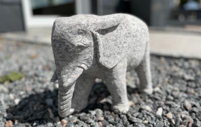 salg af Elefant lysegrå granit
