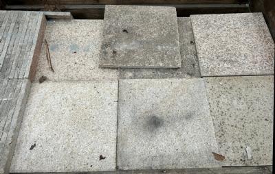 salg af Fliser gul brændt børstet rest parti