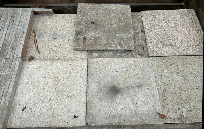 salg af Fliser gul brændt børstet rest parti