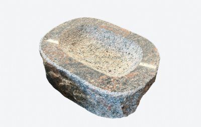 Fuglebad rødlig granit