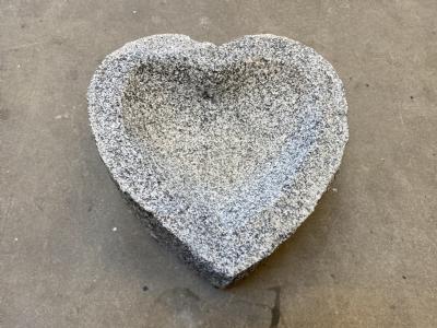 salg af Fuglebad hjerte gråsort