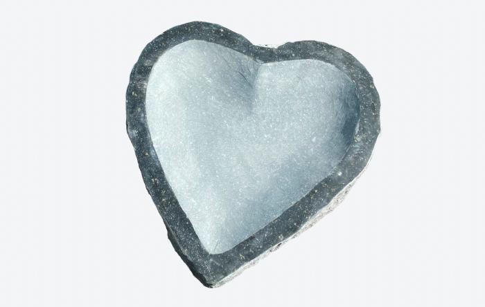 salg af Fuglebad hjerteformet granit