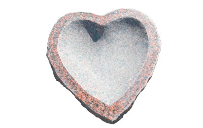 salg af Fuglebad hjerteformet granit