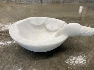 salg af Fuglebad i hvid marmor