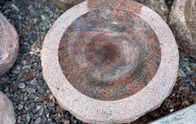 salg af Rundt fuglebad med poleret skål