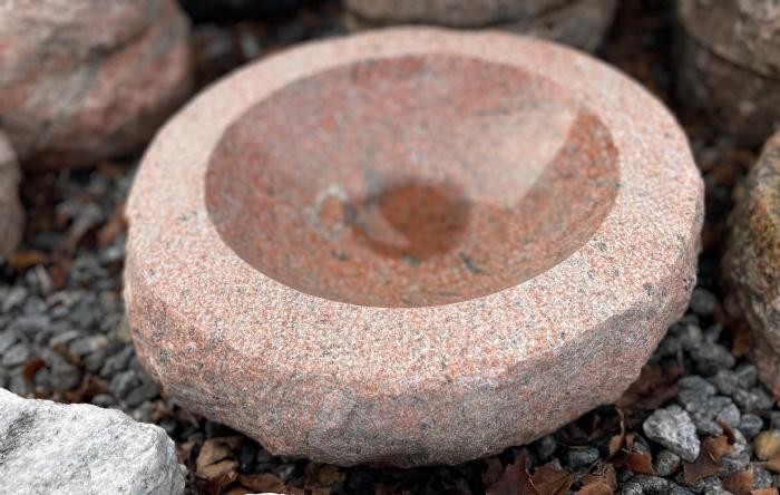 salg af Fuglebad rund poleret skål