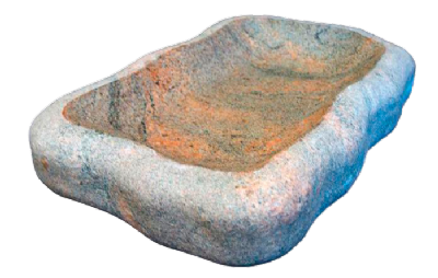 salg af Fuglebad Kira naturform rød granit