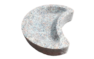 salg af Fuglebad måneform granit