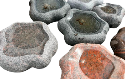 salg af Fuglebad naturform bølget
