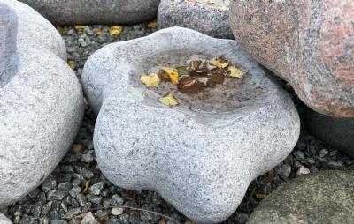 salg af Fuglebad naturform bølget