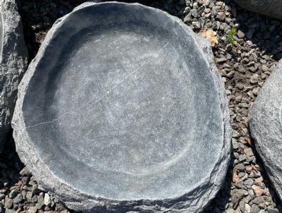 salg af Fuglebad naturform gråsort poleret granit