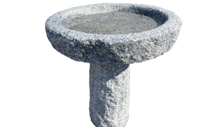salg af Fuglebad naturform på sokkel