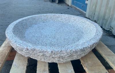 salg af Stort fuglebad rund granit
