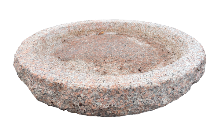 salg af Stort fuglebad rund granit