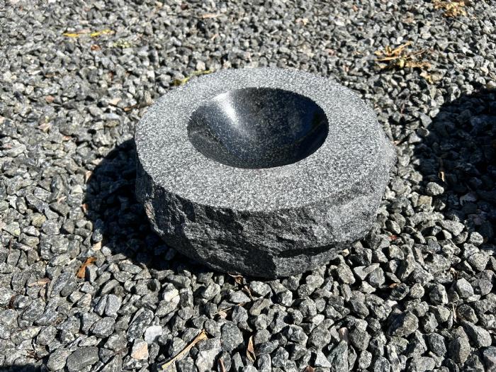 salg af Fuglebad rund sort poleret