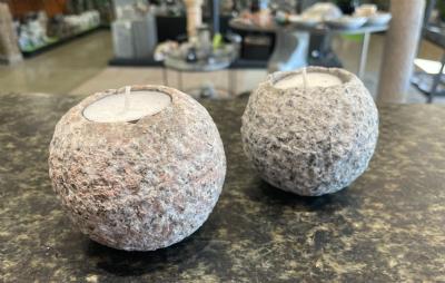 salg af Fyrfad appelsin grå