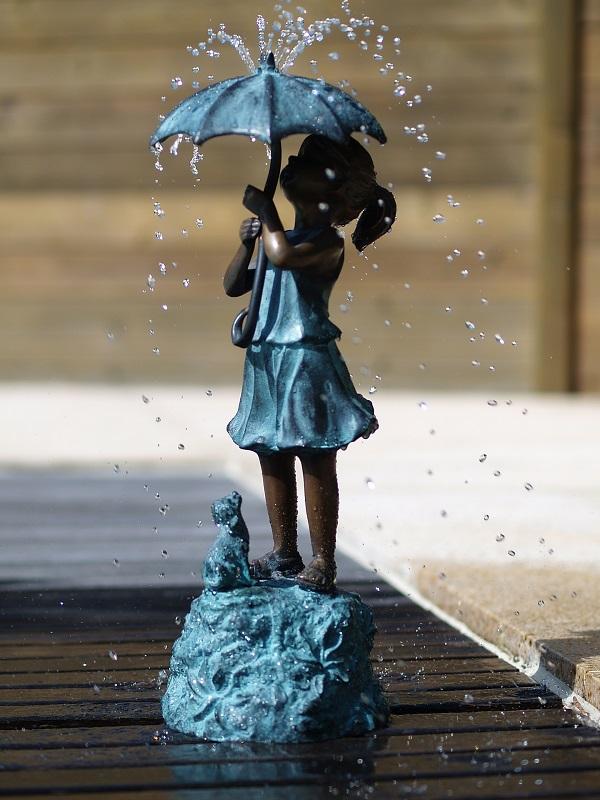 salg af Pige i regnvejr med paraply
