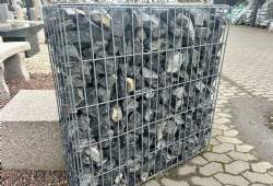 bænk med gabion stenfyld