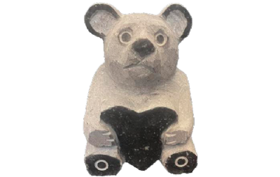 salg af Bamse med poleret hjerte