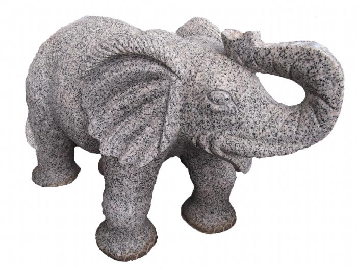 salg af Elefant i grå granit