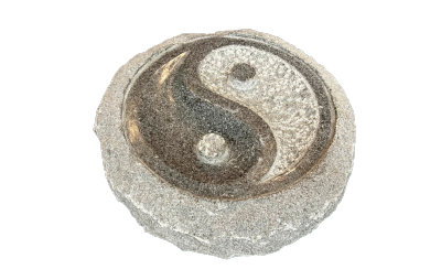 salg af Granit fuglebad yin yang