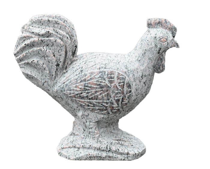 salg af Granit hanefigur rød granit
