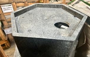 Granit kar 6-kant gråsort limet