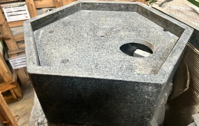 salg af Granit kar 6-kant gråsort limet